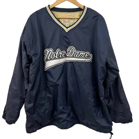 Steve and Barry’s Other - Vintage Notre Dame Steve and Barry's Jacket Men’s L Pullover V Neck Windbreaker